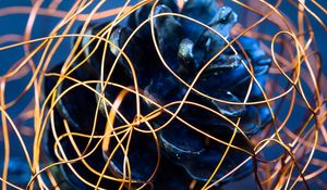 Preview wallpaper bump, wire, new year, christmas, decoration, copper wire