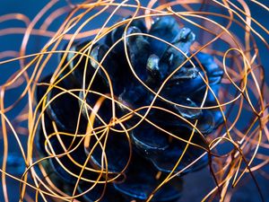 Preview wallpaper bump, wire, new year, christmas, decoration, copper wire