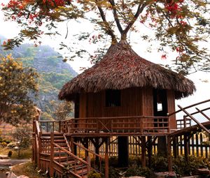 Preview wallpaper bungalow, hut, lake, architecture