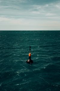 Preview wallpaper buoy, sea, horizon, water, sky