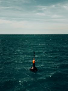 Preview wallpaper buoy, sea, horizon, water, sky