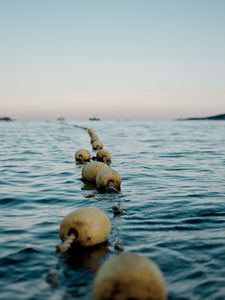 Preview wallpaper buoys, water, horizon, sea