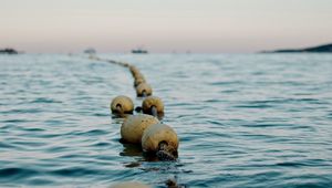 Preview wallpaper buoys, water, horizon, sea