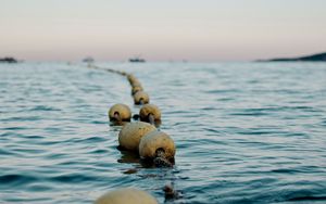 Preview wallpaper buoys, water, horizon, sea