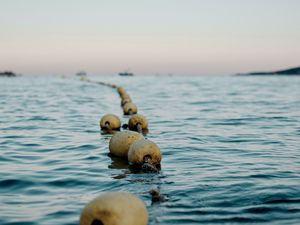 Preview wallpaper buoys, water, horizon, sea