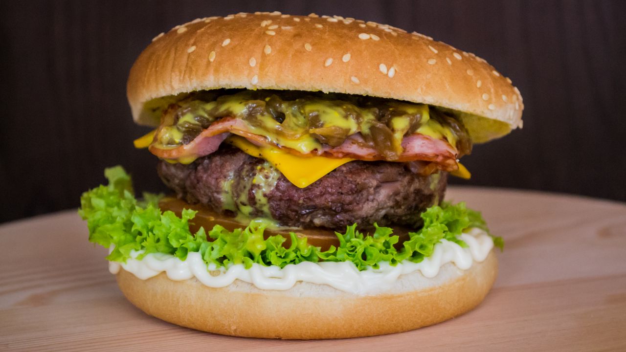Wallpaper burger, hamburger, buns, vegetables