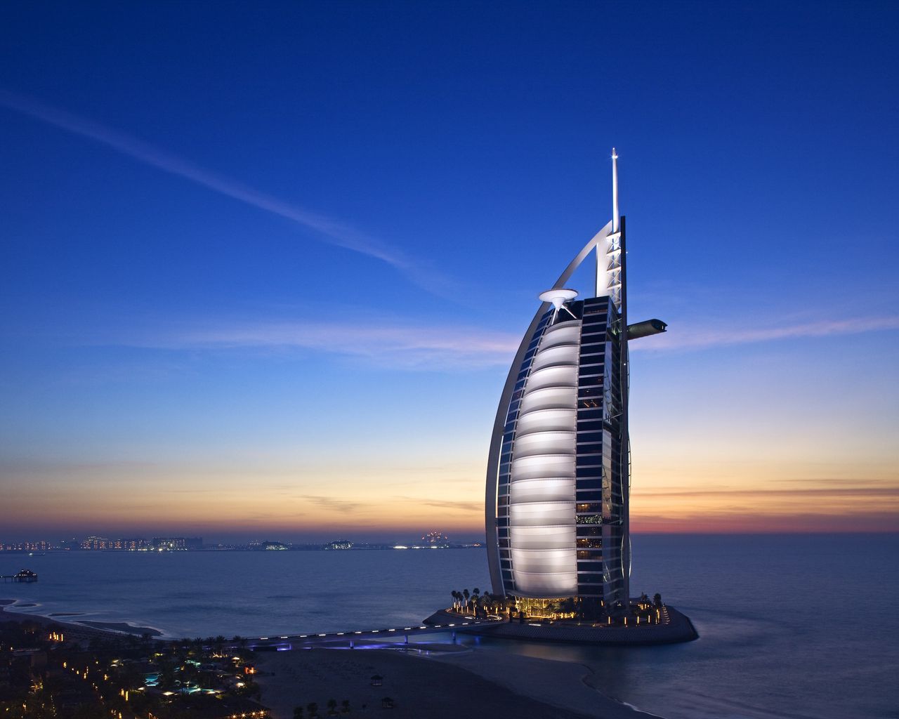 Download wallpaper 1280x1024 burj al arab hotel, dubai, uae, sky, sea ...