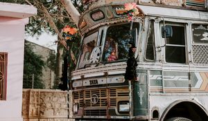 Preview wallpaper bus, festival, decoration, jaipur, india