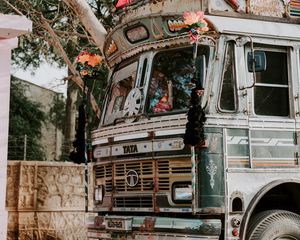 Preview wallpaper bus, festival, decoration, jaipur, india