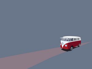 Preview wallpaper bus, road, trip
