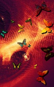 Preview wallpaper butterflies, abstraction, art, photoshop