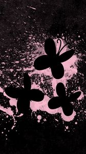 Preview wallpaper butterflies, shapes, blob, color