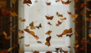 Preview wallpaper butterflies, space, decoration, design, blur