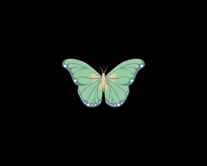 Preview wallpaper butterfly, art, vector, minimalism