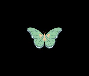 Preview wallpaper butterfly, art, vector, minimalism