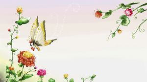 Preview wallpaper butterfly, flowers, flight, grass