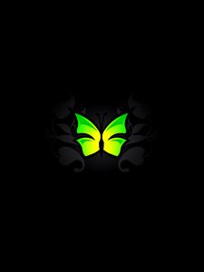 Preview wallpaper butterfly, patterns, light green, vector
