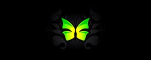 Preview wallpaper butterfly, patterns, light green, vector