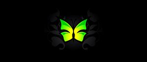 Preview wallpaper butterfly, patterns, light green, vector