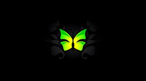 Preview wallpaper butterfly, patterns, light green, vector
