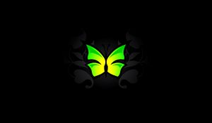 Preview wallpaper butterfly, patterns, light green, vector