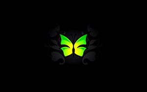 Preview wallpaper butterfly, patterns, light green, vector