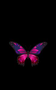 Preview wallpaper butterfly, patterns, wings, dark background