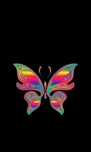 Preview wallpaper butterfly, shine, multicolored, chromatic, prismatic