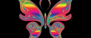 Preview wallpaper butterfly, shine, multicolored, chromatic, prismatic