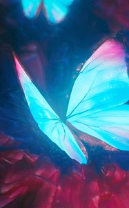 Preview wallpaper butterfly, wings, glow, art
