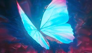 Preview wallpaper butterfly, wings, glow, art