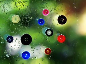 Preview wallpaper buttons, colorful, wet, surface