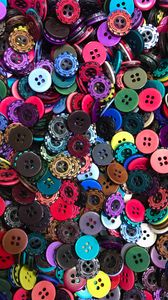 Preview wallpaper buttons, multi-colored, plastic, texture