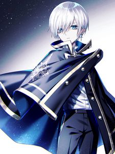 Preview wallpaper buy, cloak, anime, art, blue