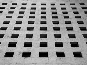 Preview wallpaper bw, building, minimalism