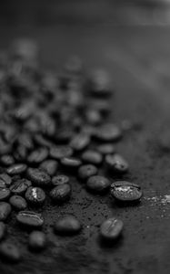 Preview wallpaper bw, coffee, macro, closeup