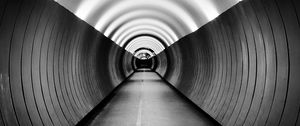 Preview wallpaper bw, tunnel, marking