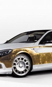 Preview wallpaper c550 versailles, mercedes, 2015, tuning, side view