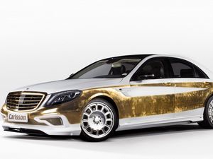 Preview wallpaper c550 versailles, mercedes, 2015, tuning, side view