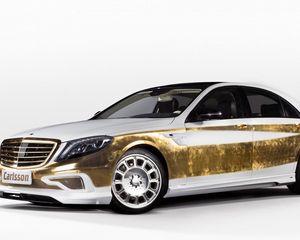 Preview wallpaper c550 versailles, mercedes, 2015, tuning, side view