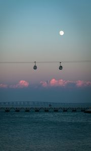 Preview wallpaper cableway, bridge, horizon