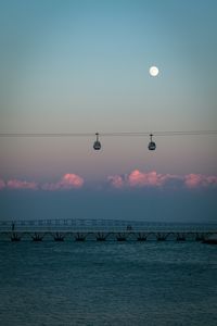 Preview wallpaper cableway, bridge, horizon