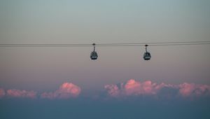 Preview wallpaper cableway, bridge, horizon