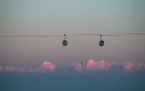 Preview wallpaper cableway, bridge, horizon