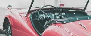 Preview wallpaper cabriolet, retro, side view, interior