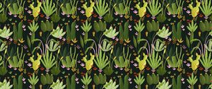 Preview wallpaper cactus, pattern, plants