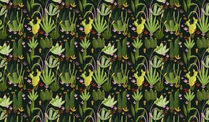 Preview wallpaper cactus, pattern, plants