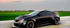 Preview wallpaper cadillac, cts-v, hennessey, black, side view