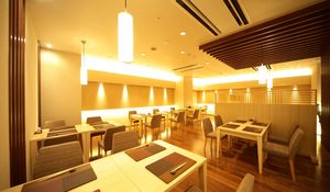 Preview wallpaper cafe, chairs, tables, lighting, room