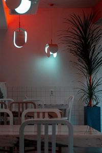 Preview wallpaper cafe, tables, lamps, light, interior, aesthetics